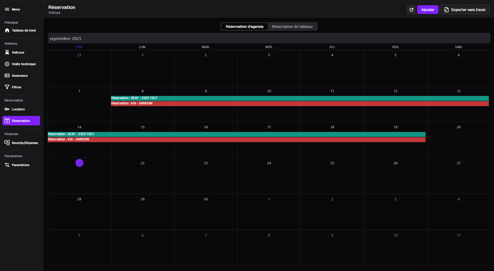 Contract Management Screenshot